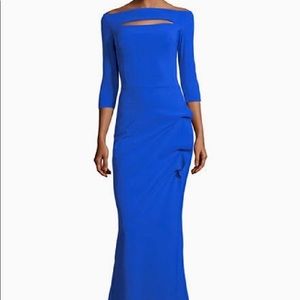 Chiara Boni La Petite Robe Kate Slit-Detail Boatneck Gown